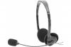 DACOMEX Casque-Micro Stro Ajustable USB noir