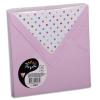 POLLEN Sachet de 10 enveloppes 120g 14x14cm coloris rose drage doublure Pois