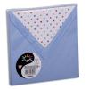 POLLEN Sachet de 10 enveloppes 120g 14x14cm coloris bleu lavande doublure Pois