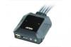 KVM DISPLAYPORT/USB ATEN CS22DP AVEC TELECOMMANDE ECO CONTRIBUTION 0.05 EURO INCLUS