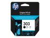 CARTOUCHE JET D'ENCRE NOIRE HP 303 4ML ENVY PHOTO 6230.7130.7830 ORIGINE RCP 0.00 +DEEE 0.01 EURO INCLUS